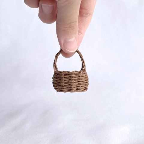 ミニチュア　カゴバッグ（小） / Miniature Basket with Handle（mini） / hinoki
