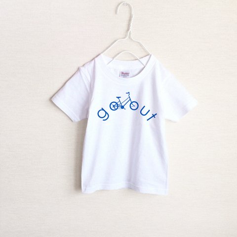 「GO OUT」自転車　Tシャツ（キッズ）