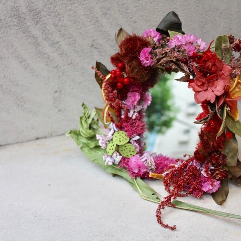 Botanical Dry Flower Mirror