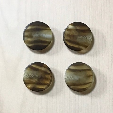 ●19㎜● ANTIQUE HONEY BROWN ROUND BUTTON CABOCHONS PARTS