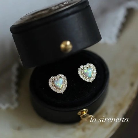 受注製作 ＊ mini heart opal pierce