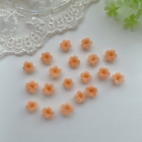 ネイルパーツ　小さな花  樹脂粘土   12 オレンジ