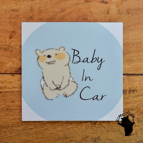 baby in car ステッカー おしゃれ