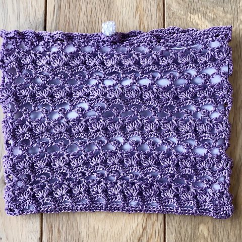 紫苑　クロッシェレースポーチ　　　　　　　　　　　　　Shion Crochet Lace Pouch