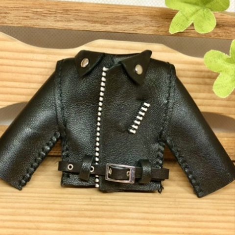 森き　ドール用革ジャン　　miniature jacket.