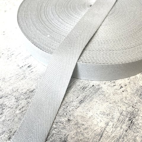[100cm] 幅30mm・ライトグレー・綾織テープ
