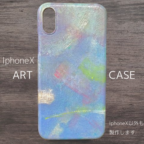 iphoneX アートケース 1点物   手描き ペイント iPhoneケース 34