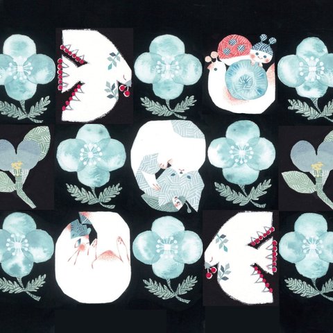 ☆「花摘み」  ポストカード2枚セット