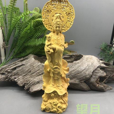 極上品 送子観世音立像 精密彫刻 美術工芸品 彫刻工芸品 吉祥物 稀少珍品