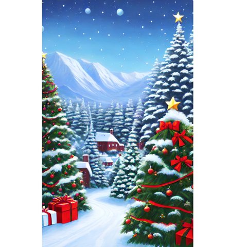スマホ壁紙　待ち受け画面　クリスマス　幻想的な風景