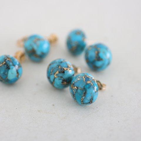 14KGF 12mm　copperturquoise pierce[kgf3755]