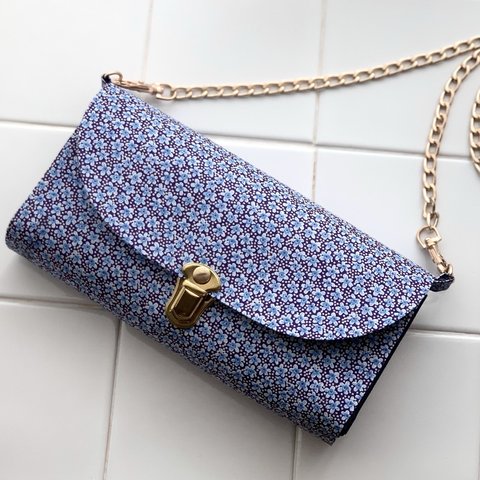 【cloth wallet shoulder】LIBERTY Speckle リバティ　スペクル　長財布ショルダー　スマホショルダー　スマホポーチ　ミニショルダーバッグ