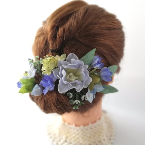 青◇デルフィニウム＆ジャスミン◇ヘッドドレス blue delphinium and jasmine headdress