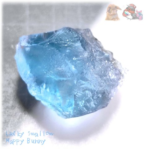 ◆ 秘蔵品 宝石質 特殊希少カラー ブルーフローライト 欠片 結晶 蛍石 原石 No.4884