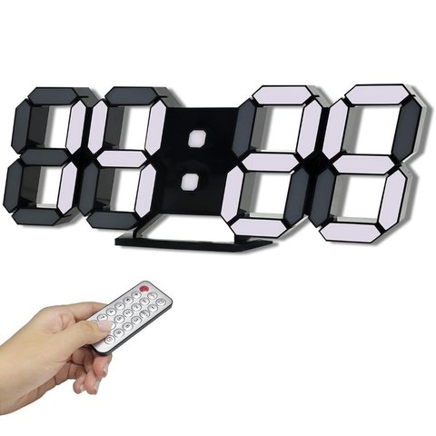 【新品・未使用】LED 時計 デジタル インテリア 韓国 ブラック sm582