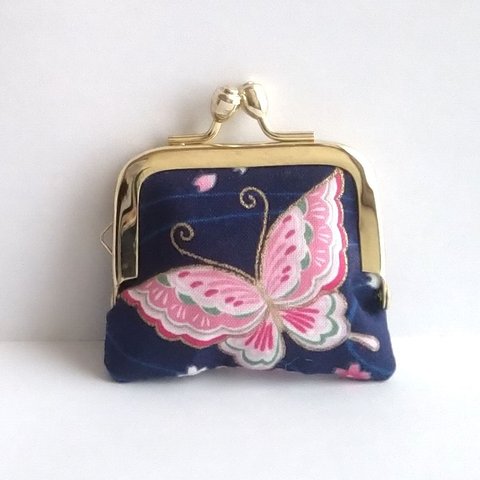 ■角型■小さいがま口：ちっちゃいがま口：角268：かわいいがまぐち：小さい財布：littlie purse：蝶,桜,butterfly,sakura