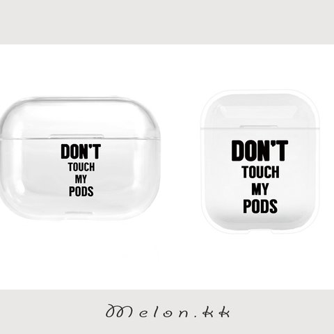 メンズ Airpodsケース 保護カバー 透明感 エアポッズケース Airpods1/2 Airpods pro カップル お揃い 人気 韓国風 おしゃれ 文字-MelonKK