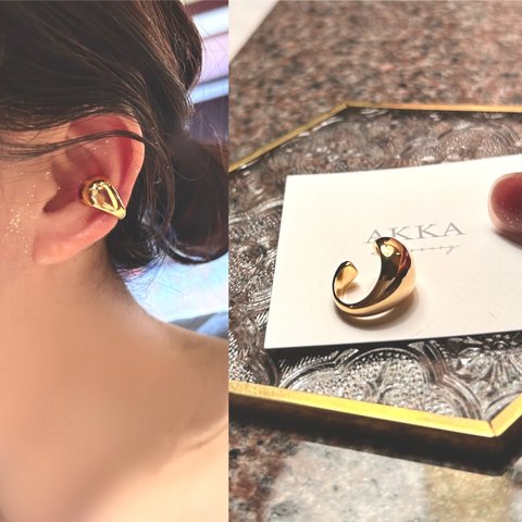 Vintage hoop earcuff 1pac   ヴィンテージ風フープイヤーカフ一個売り　　　大人上品イヤーカーフ大ぶり個性的フープイヤリングフープピアスお洒落