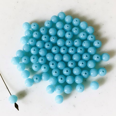 Neon Blue 8mm Beads