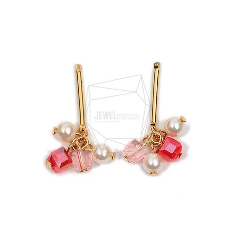 ERG-1904-G【2個入り】パールタッセルチャーム,Pearl Tassel Earring Charm