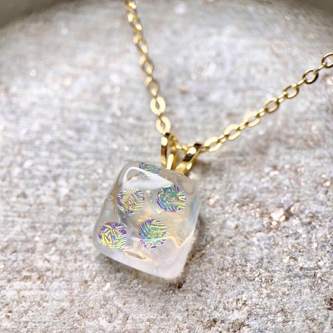 Dichroic glass necklace　#30