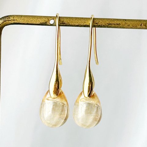 glass ice nuts earrings -umber-