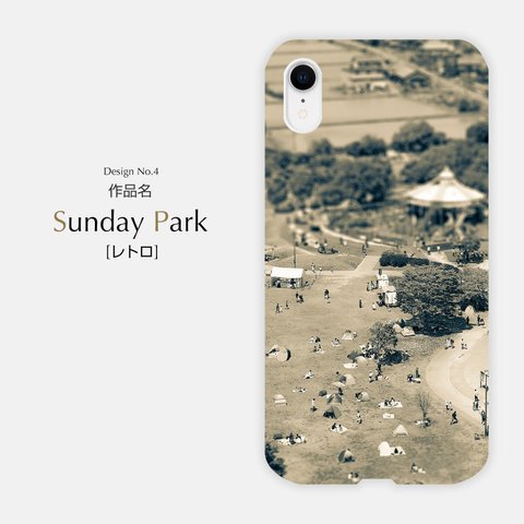 【送料無料】iPhoneスマホケース（透明） - Sunday Park [レトロ] -