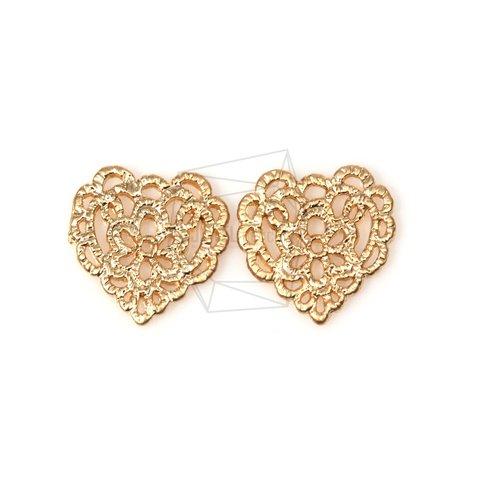 PDT-379-MG【4個入り】レースハートペンダント,Lace Heart Pendant