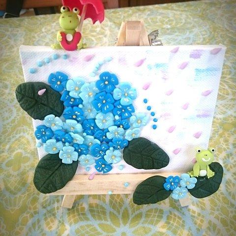 梅雨「青い紫陽花とカエル」「紫陽花とかたつむり」確認用