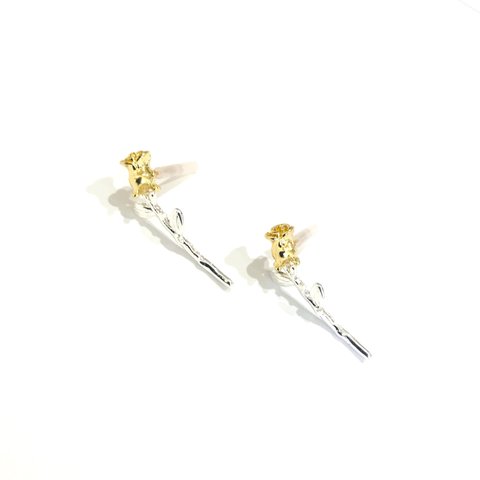 「#6186」薔薇 ピアス 金具 ✴︎2個セット