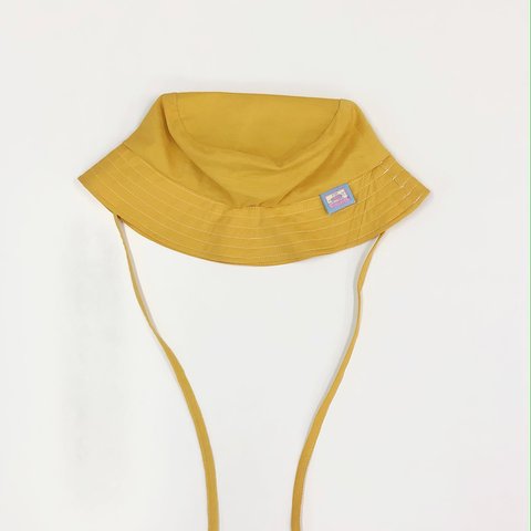 ❁ Girl power -fluid- ❁ yellow bucket hat バケットハット 帽子 手作り