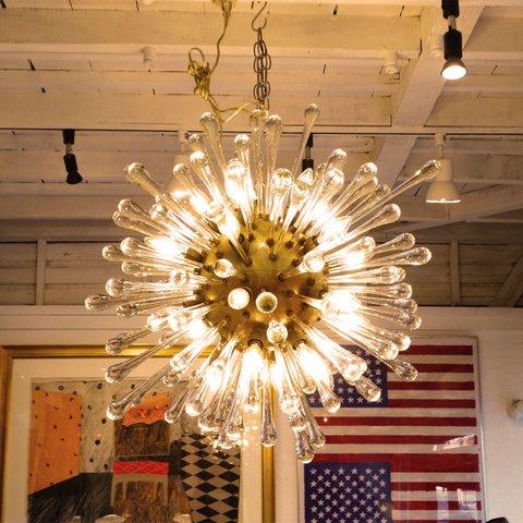 60s Italy murano glass vintage chandelier