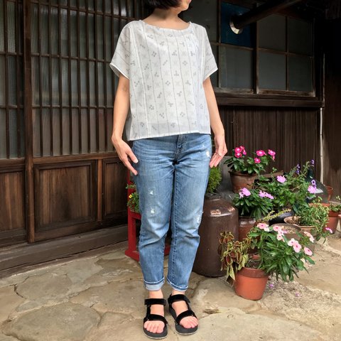 着物リメイク 夏着物のゆったりTシャツ