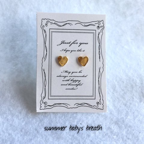 アレルギー対応✴︎再販31♡gold♡slash heart mini♡ピアス・イヤリング