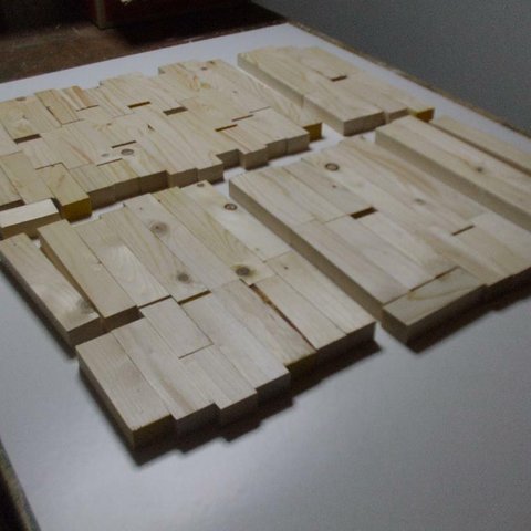 端材　木材　詰め合わせ　工作　棒状 （箱大）