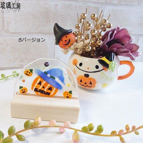 ハロウィン　Halloween　ジャックオランタン　カボチャ　パンプキン　10月　半円