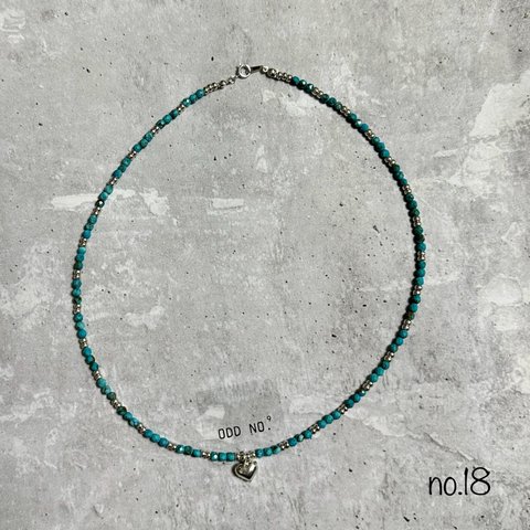 no18  カレンハート　howlite necklace  【ハウライト×silver925】