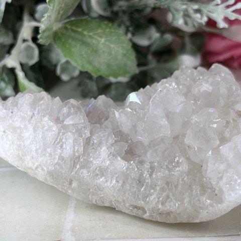 天からの祝福✨　アナンダライト　水晶　レインボークォーツ　原石　クラスター