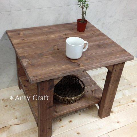 ソファテーブル コーヒーテーブル  飾り棚 幅50cm UN/UN 完成品
