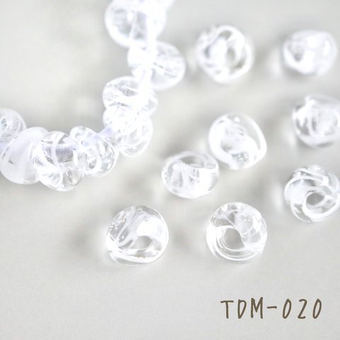 TDM-020   ティアドロップビーズ　ミニ　White Chocolate　5個