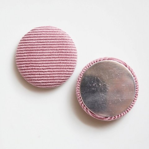 【2個】corduroy big cabochon＊くるみボタン＊