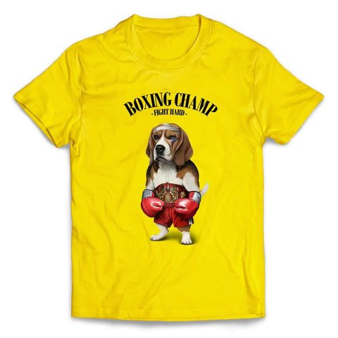 半袖Tシャツ ビーグル 犬 ボクシング チャンピオン 筋肉 筋トレ by FOX REPUBLIC