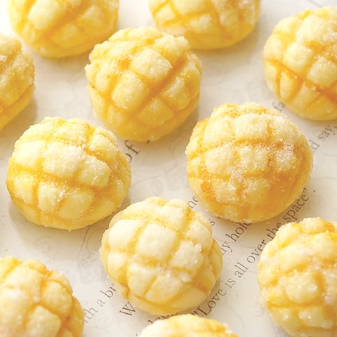 メロンパン　4～10個　発送目安：3～8日　スイーツデコ　ミニチュア　粘土のお菓子　フェイクフード