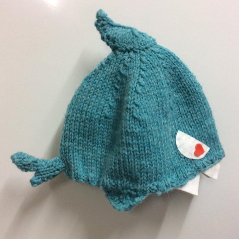 かぎ針編み海洋生物かわいいサメニット帽【大人】　Knit Sea Creatures shark hat