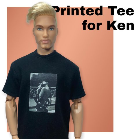 Ken//ケン 選べるプリント黒Tシャツ