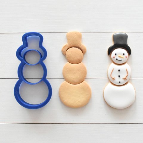 ピタッと雪だるまクッキー型・クッキーカッター