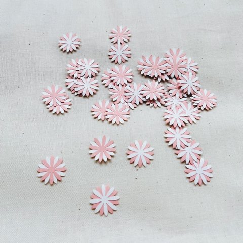 花（ピンク&ホワイト）パーツ　クラフトパンチ