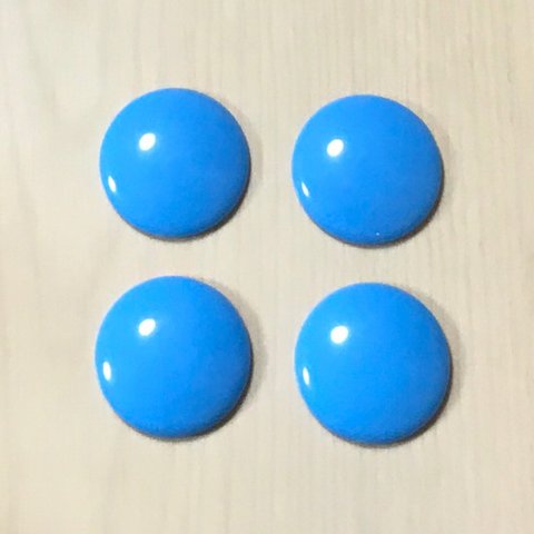 VINTAGE BLUE ROUND CABOCHONS 