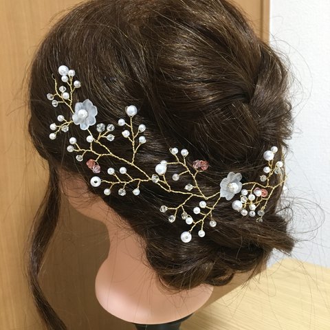 花 小枝アクセサリー ヘッドドレス 