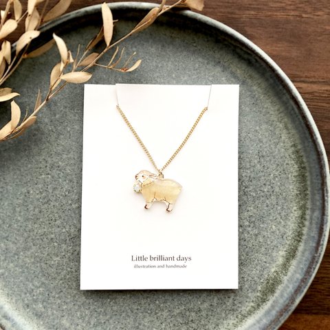 Sheep necklace｜ひつじのネックレス〔動物シリーズ〕 